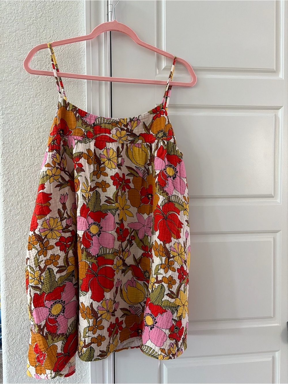 Show Me Your MuMu Floral Mini Dress in Pink, Red & Yellow